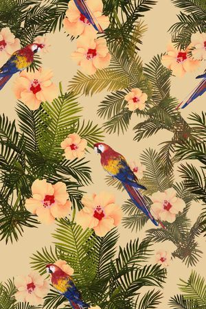 棕榈叶印花华亿平台图片