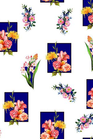 牡丹印花华亿平台图片