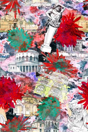 欧洲建筑印花华亿平台图片