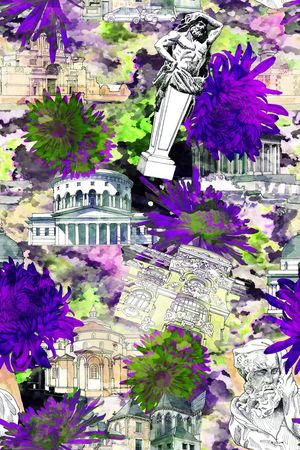 欧洲建筑印花华亿平台图片