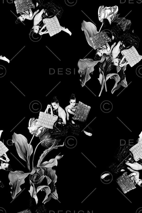 时尚抽象手绘黑白纹理男装T恤衬衫外套数码印花印花华亿平台图片