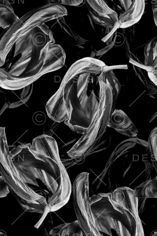 时尚抽象手绘花卉数码印花印花华亿平台图片