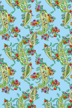 佩斯利印花华亿平台图片