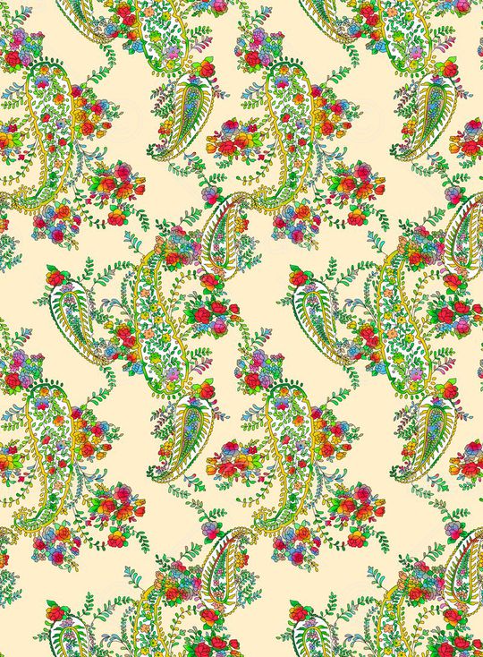 佩斯利印花华亿平台图片