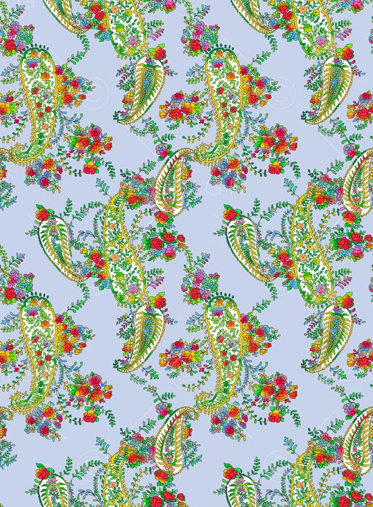 佩斯利印花华亿平台图片