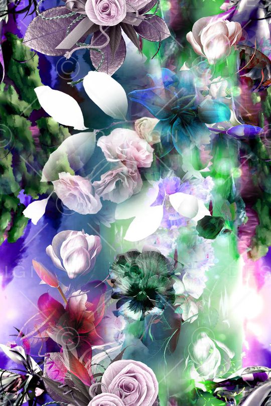 花卉印花华亿平台图片