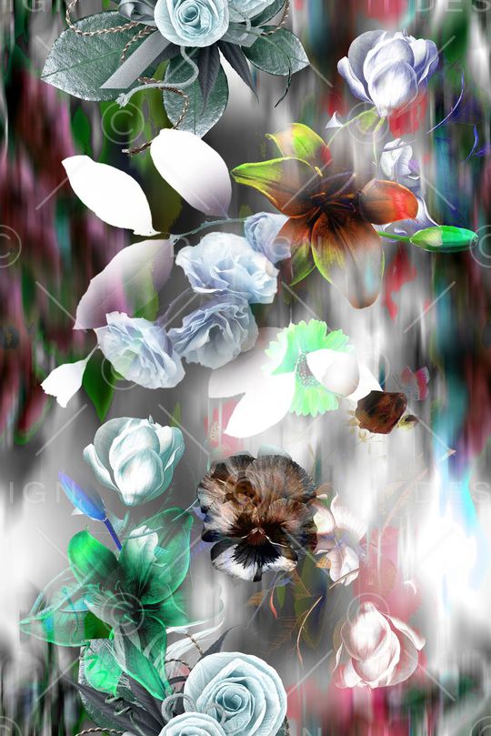 花卉印花华亿平台图片