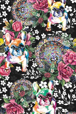 花卉印花华亿平台图片