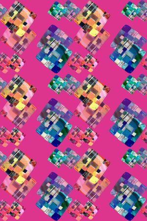 菱形方格印花华亿平台图片