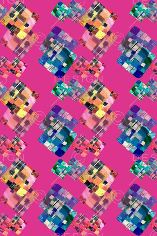 菱形方格印花华亿平台图片