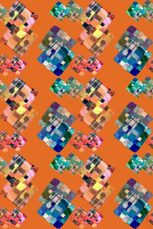 菱形方格印花华亿平台图片