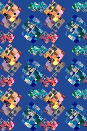 菱形方格印花华亿平台图片