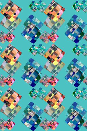 菱形方格印花华亿平台图片