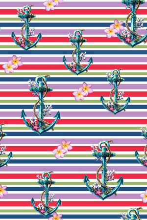 条纹印花华亿平台图片