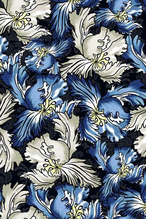 男装衬衫大花印花华亿平台图片