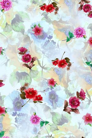 花卉印花华亿平台图片