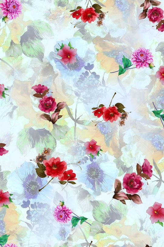 花卉印花华亿平台图片