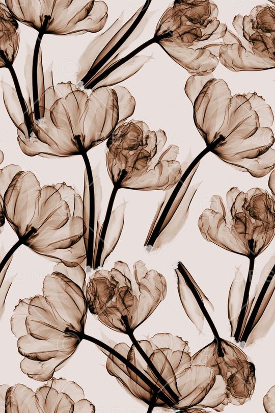 手绘淡雅花卉印花华亿平台图片