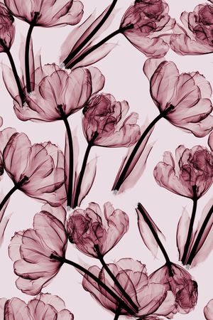 手绘淡雅花卉印花华亿平台图片