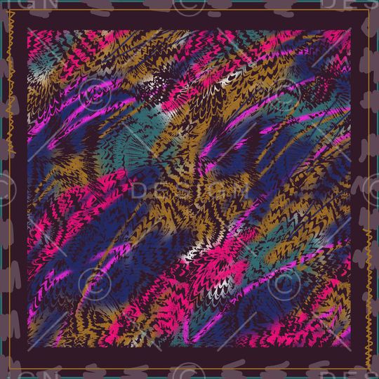 围巾印花华亿平台图片