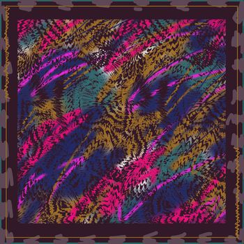 围巾印花华亿平台图片