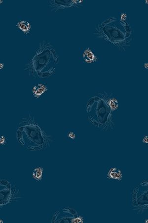 螃蟹印花华亿平台图片