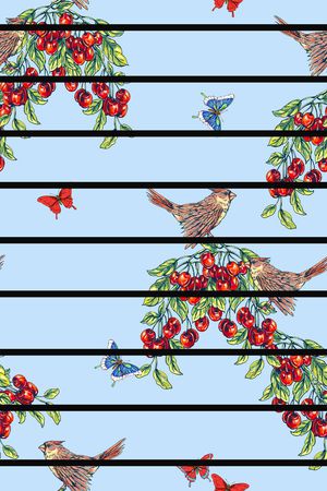 条纹印花华亿平台图片