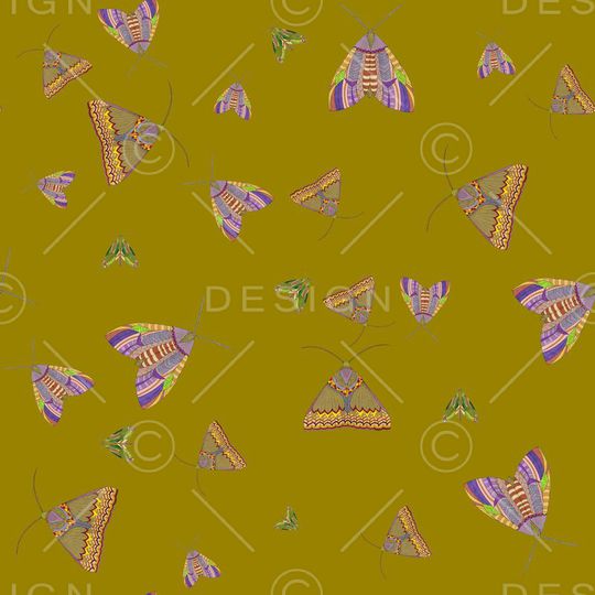 复古昆虫印花华亿平台图片