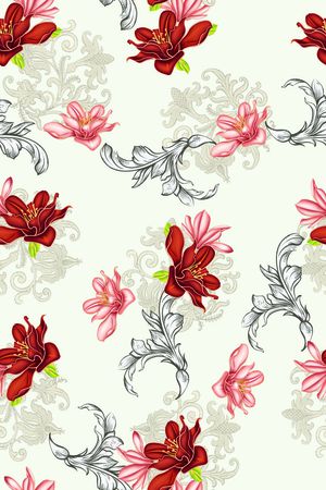 花卉印花华亿平台图片