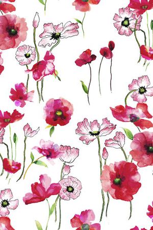 写意水彩印花华亿平台图片