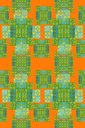 几何图案印花华亿平台图片