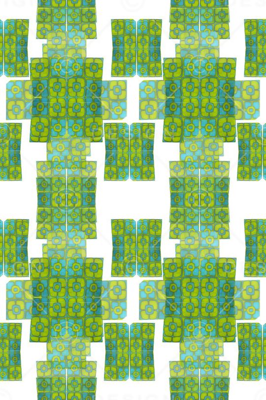 几何图案印花华亿平台图片