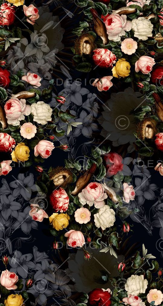 花卉印花华亿平台图片