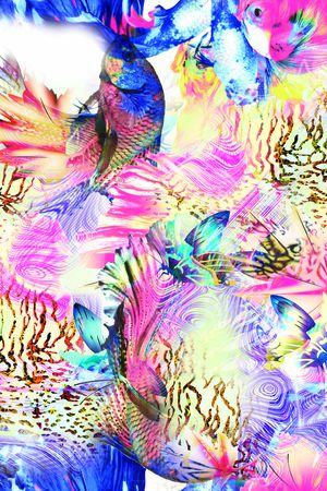 莫妮卡-女装华亿平台印花华亿平台图片