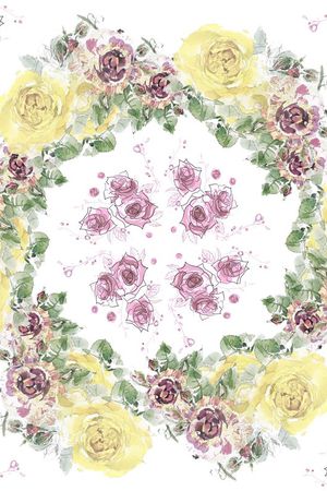 清新花卉印花华亿平台图片