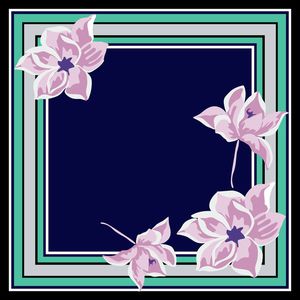 几何条纹方巾印花华亿平台图片