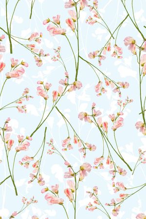 花卉枝条印花华亿平台图片