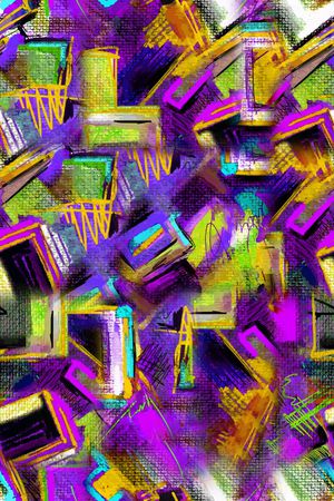 不规则几何印花华亿平台图片