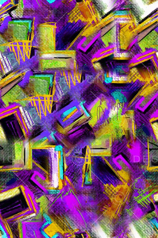 不规则几何印花华亿平台图片