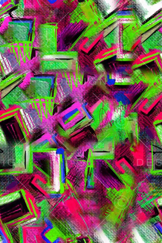 不规则几何印花华亿平台图片