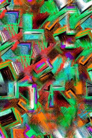 不规则几何印花华亿平台图片