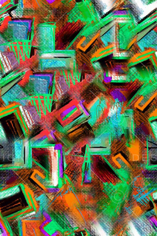 不规则几何印花华亿平台图片