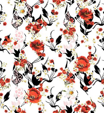 664755-雏菊康乃馨风格化混搭1