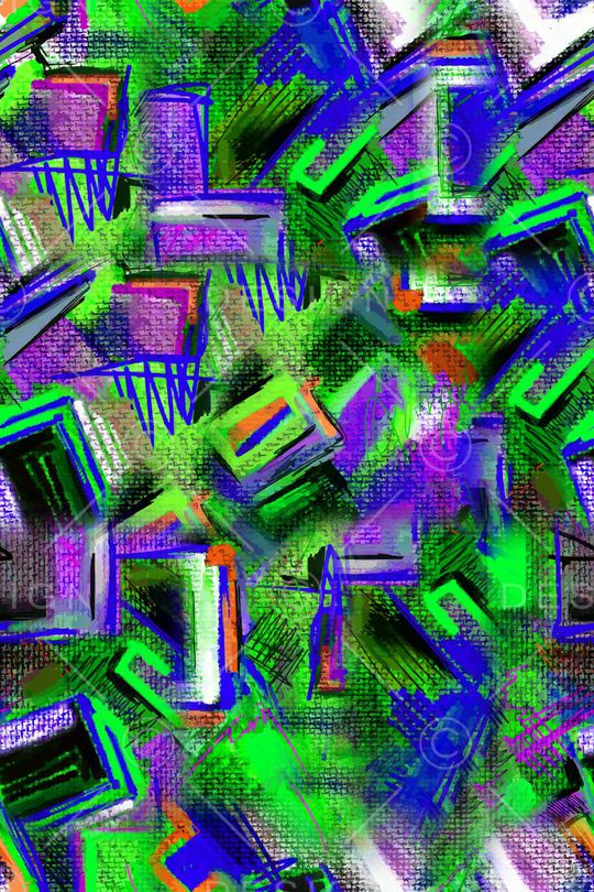 不规则几何印花华亿平台图片