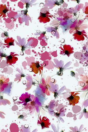 水墨印花华亿平台图片