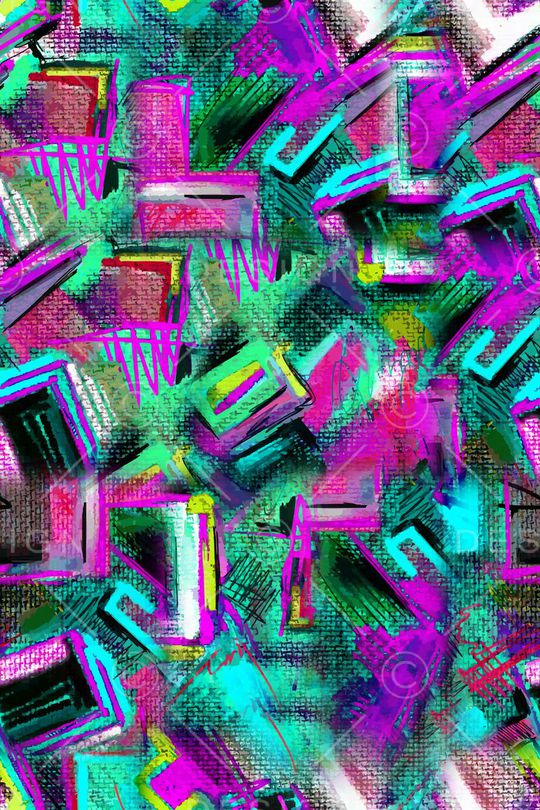 不规则几何印花华亿平台图片