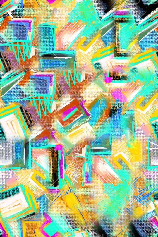 不规则几何印花华亿平台图片