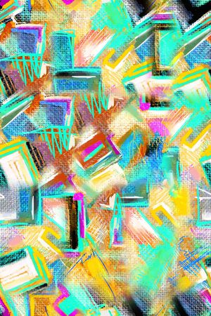 不规则几何印花华亿平台图片