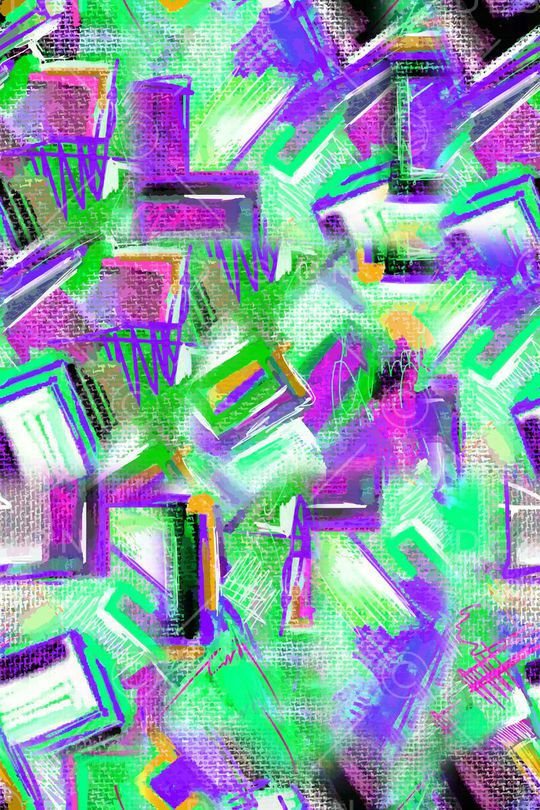 不规则几何印花华亿平台图片