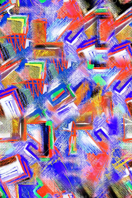 不规则几何印花华亿平台图片